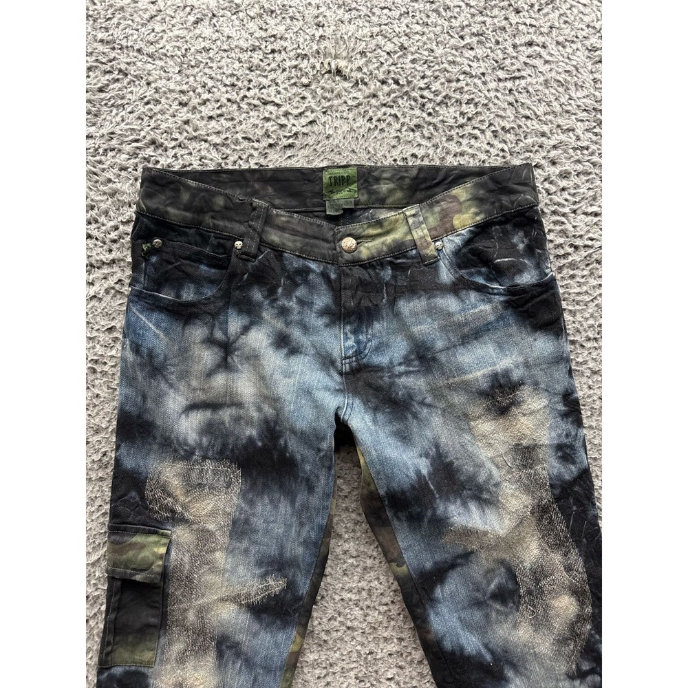 Daang Goodman Tripp‎ Nyc Distressed Camo Print Skinny Cargo Jeans Womens Size 29 - Picture 3 of 12